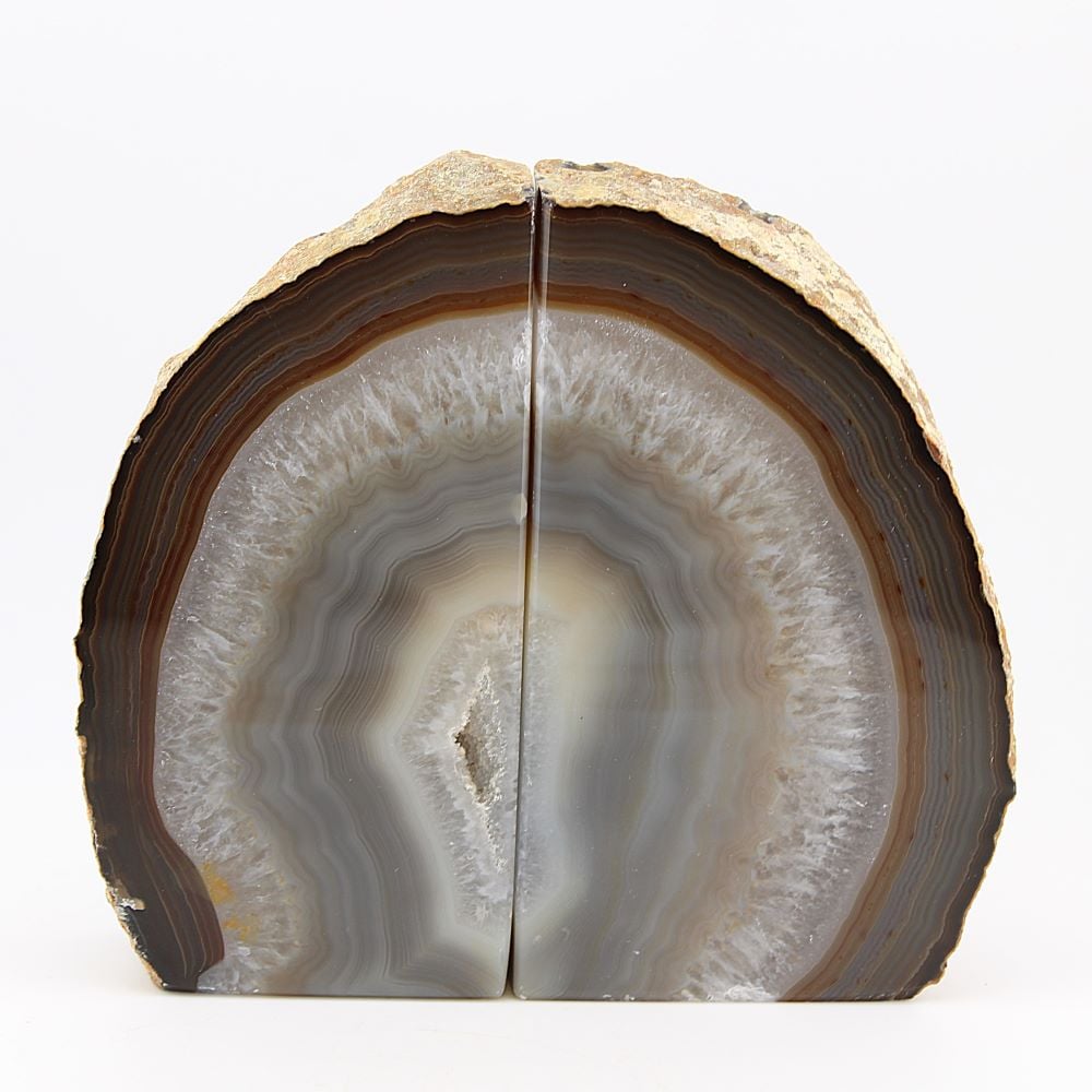 Agate & Quartz Bookends