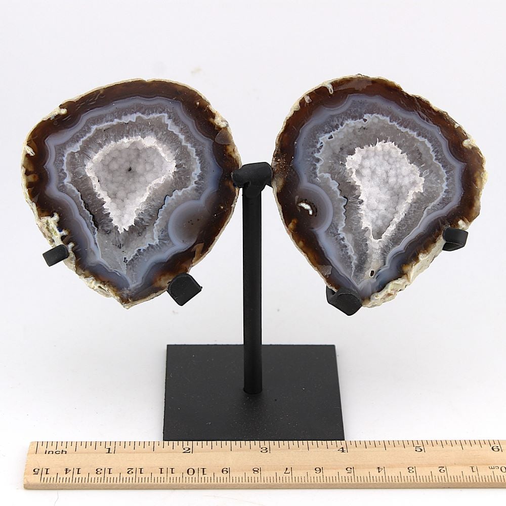 Agate & Quartz Geode Pair - Image 2