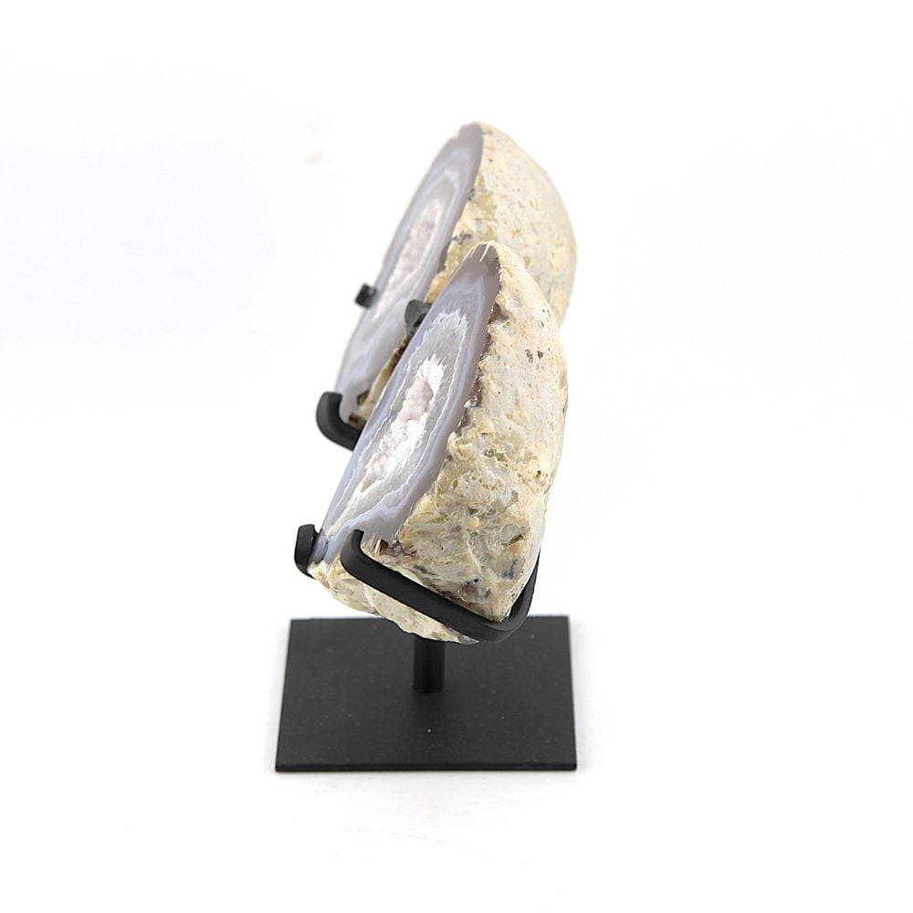 Agate & Quartz Geode Pair - Image 4